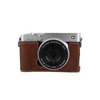 PU Camera Half Case for Fujifilm X-E5 Fuji XE5 Protective Shell Bottom Battery Opening Cover black