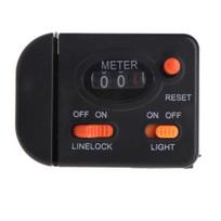Portable Fishing Finder Line Length Tackle Depth Gauge Tally Counter Tool black
