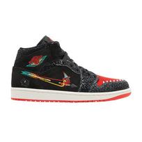 Men's Sneakers Nike Jordan 1 Mid SE Siempre Familia Black/Sail-Roma Green-Chile Red 44 black