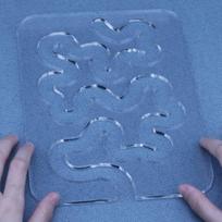 1 rinkinys Free Motion Quilting pagrindinis šablonas Siuvimo mašina Quilting liniuotė gray