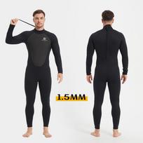 Unisex 1.5mm 3mm Neoprene Wetsuit Surfing Diving Snorkeling Swimming Paddleboarding Warm Water Sport Gear 4XL black