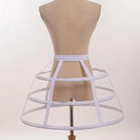 Adjustable Waist Bird Cage Fish Bone Skirt Lace Bride Wedding Dress Lining  Party White-Style A gray