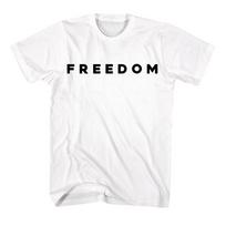 Freedom Statement Graphic White T-shirt L black
