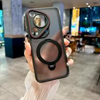 For Huawei Pura 80 Ultra 70 Pro Plus TUP Material Lens Full Protection Bracket Magnetic Drop Resistant Phone Case CMDLKZJ Huawei Pura 80 Ultra juoda