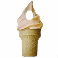 Fantazijos ledų ragelio kostiumas | Minkštas poliesterio audinys, Unisex, Apranga, skirtas Adult_Ice Cream white