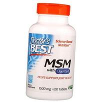 Metilsulfonilmetanas, MSM 1500, Doctor's Best 120 tabl (03327003) 120tab