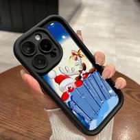 Sky Eye Ladder Soft Case for Samsung A06 A15 A25 A35 A55 S23 S24 FE All Samsung models Phone Cases Silicone Cover NY32 Merry Christmas Santa Claus art OPPO A38 4G(A18) brown