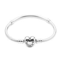 PANDORA 590719 „Moment Heart“ užsegimas Sidabrinė apyrankė white