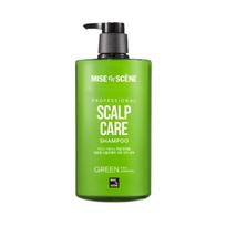 Mise en scène Green Cica Shampoo 1L | Korean Scalp Care Shampoo for Oily Scalp, Cooling Care & Fresh Green Scent 1L green