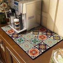 Diatomaceous Earth Water-Absorbing Coffee Machine Mat & Heat-Resistant Coaster for Kitchen/Bathroom Countertops. 30x40cm gray