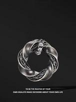 Men's Retro Distressed Mobius Thorn Pendant Necklace - Trendy High-End Niche Design gray
