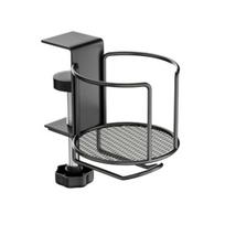 Desk Edge Cup Holder Tool-Free Clamp on Desk Cup Holder Stainless Steel Anti-Spill Drink Holder for Office Home Gaming Desk 1pc