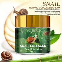 96% Snail Mucin Cream 60g - Retinol & Collagen, Lift & Moisturize, Reduce Wrinkles, Smooth & Firm Skin, Fast Results brown