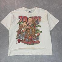 1990's Pro Player Chicago bulls 70 wins caricature tee S gray