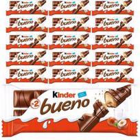 Kinder Bueno vaflis pieniniame šokolade, įdarytas pieniniu-riešutiniu įdaru 43 g (2 gabalėliai) x 15 vienetų