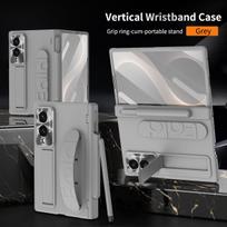 For Samsung Galaxy Z Fold 8 Wide 6 5 4 3 7 Case Wristband Armor Hinge Glass Screen Film Protector Cover Capacitance Pen TriFold Galaxy Z Fold 8 gryna