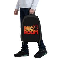 Painted Rec Room Logo Student Backpack School Bag Hiking Travel Daypack for Boys Girls Fashion Bookbag Shoulder Bags One Size black