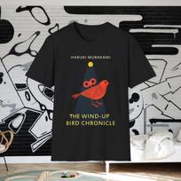 Haruki Murakami The Wind Up Bird Chronicle T Shirt Japanese Literature Book Lover Magical Realism Casual Vintage L black