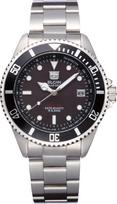 ELGIN FK1426S-B Men's Solar Diver Watch 200M Water Resistant Stainless Steel Silver juoda