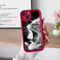 Sky Eye Ladder telefono dėklas, skirtas iPhone 15 14 13 12 11 Pro Max Samsung A15 A25 A24 A54 Huawei Honor 90 Angel Eye minkštas dangtelis A41 Cool cat Black Design Art Honor Magic 5 Pro black