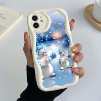 Samsung Galaxy A25 for iPhone 15 Xiaomi Poco X6 Redmi Huawei Honor 90 Infinix Realme Phone Cases A4 Christmas art exclusive Cream pattern Soft Case Realme V13 5G skaidri