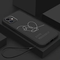 Samsung Galaxy A14 A24 A54 A34, skirtas iPhone 11 12 13 14 15 Pro Max Xiaomi Redmi 13C Huawei Straight Edge minkštas telefono dėklas NY11 Love Yourself Flower Samsung S21 FE juoda