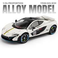 1/24 McLaren P1 GTR Alloy Sports Car Model Diecasts Metal Track Racing Car Vehicles Model Sound and Light Simulation Childrens Toys Gift oranžinė