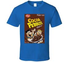 Cocoa Pebbles Box Greatest Cereal Of All Time Breakfast Fan Foodie T Shirt XL brown