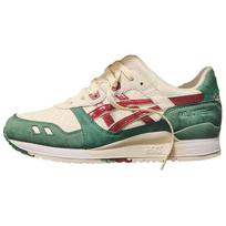KITH x ASICS Gel Lyte 3 Bėgimo Batai Unisex Smėlio Spalvos Žalia Raudona 1201B014-201 41.5 beige