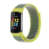 Nylon Strap for Fitbit Charge 5 Smart Watch Sports Nylon Weave Loop Bracelet Wristband Correa Pulsera for fitbit Charge 5 Band For Fitbit Charge 5 black