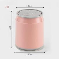 New Creative Can Desktop Trash Can Home Press Type Elastic Lid Mini Bedside With Lid Storage Bin Kitchen Bathroom Garbage Basket rožinė