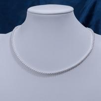 Natural Freshwater Pearl & Baby Millet Bead Necklace, S925 Silver, Aurora Near-Round Design, Clavicle Chain Geometric violetinė