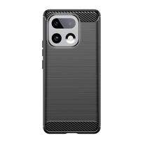 For Realme 16 Pro Plus Case Carbon Fiber Brushed Soft Phone Case For Realme 16 Pro+ Soft Silicone Bumper Shockproof Cover For Realme16Pro Plus mėlyna