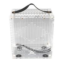 23x20.5x12cm Miniature ITX PC Case Clear Arcylic PC Case Portable   Desktop Computer Case 360 Degree Open Hollow    Case gray