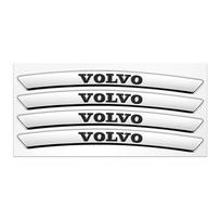 4Pcs Car Wheel Hub Edge Sticker Emblem Badge For Volvo Rdesign XC60 XC40 V60 V40 EX30 XC90 S60 C30 V50 S90 Car Accessories PF7