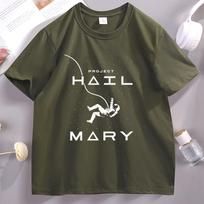 Project Hail Mary Rocky Astronaut Space TShirt Unisex Unisex Graphic Tee Casual Round Neck Cotton Short Sleeve Tshirt Streetwear L gray