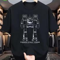 Men's Women's Battletech Timber Wolf Prime Mad Cat T-and kids tshirt Heavyweight Soft Breathable Fabric Geometric Mecha Design 130 black