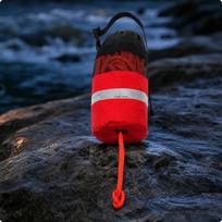 Rescue Rope Bag High-Visibility for Kayakers red