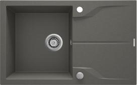 Virtuvinė plautuvė Deante Andante Flush ZQN T11F, granitas, 78 cm x 49 cm x 18 cm, pilka sp.