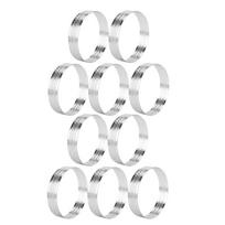 10 vnt. nerūdijančio plieno torto žiedų 12 cm su skylutėmis 304 sidabrinės kepimo formos tortams, kišams, pyragaičiams, musui, virtuvės reikmenys sidabras