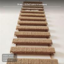 2 metrų katės laipiojimo kopėtėlės, sizalio virvės tiltas, daugiafunkcinis draskomas rampos elementas 100 cm 35cm brown