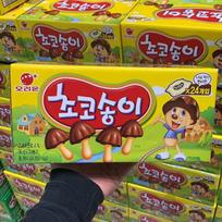 Orion Choco Songi Mushroom Biscuits 36g x 24ea yellow