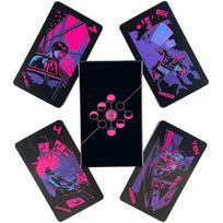 „Neon Moon Tarot Deck“ vakarėlio stalo žaidimas „Oracle“ kortos pranašauja likimą blue