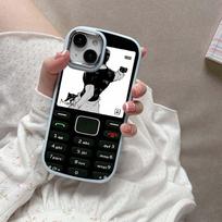 skirtas iPhone 13 14 15 Pro Max Samsung Galaxy A14 A15 A24 Xiaomi 13T Redmi 12C Soft Chubby telefono dėklas A46 Juokingas retro mygtuko dizaino TPU dangtelis Samsung A32