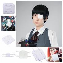 Tokyo Ghoul White Eye Mask Monocular Cosplay rekvizitai gray