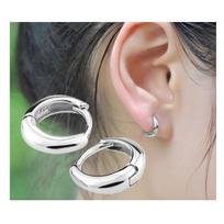 Silver Stud Earrings: Snowflake, Smooth Ear Cuffs, Harp, Musical Note, Goldfish - Women's Personality Jewelry white