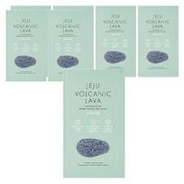 The Face Shop Jeju Volcanic Lava Blackhead & Sebum Cleansing Nose Pack (7pcs), Korean 1 Box (5 pack) white