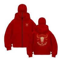 2025 Men's Zip-Up Hoodie Black Hoodie With Deer Design 2025 New Style Casual Couples’ Style Casual and Loose M black