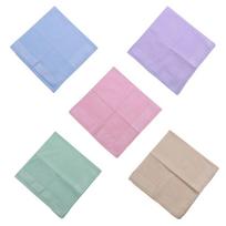 Square Bandanas Handkerchief Set of 5 Pocket Hankie Towel Sweat Wiping Big Bandanas for Adult Business Square Pocket pink