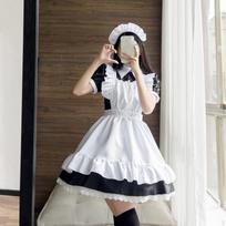 Classic Maid Costume for Halloween Fancy Dress Japanese Anime Outfit Party M gray